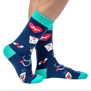 🩺👩‍⚕️ Blue Unisex Doctor/Nurse Socks 👩‍⚕️🩺